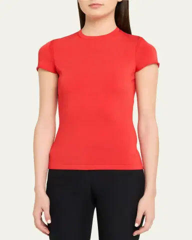 Giorgio Armani Single Jersey Crewneck T-Shirt | Thumbnail 4 Giorgio Armani Single Jersey Crewneck T-Shirt | Thumbnail 4