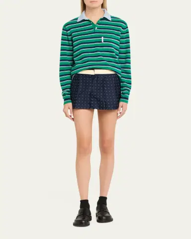 Hommegirls Flip Waist Polka-Dot Twill Micro Skirt | Thumbnail 2 Hommegirls Flip Waist Polka-Dot Twill Micro Skirt | Thumbnail 2