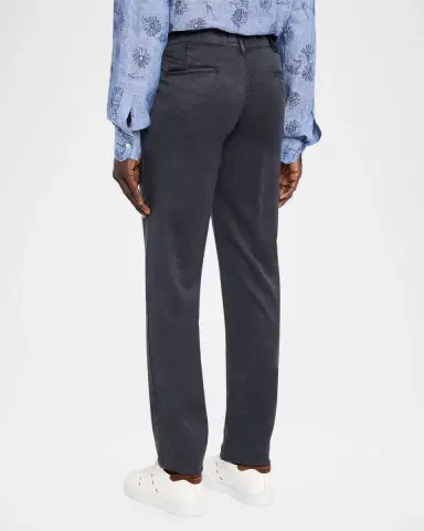 Kiton Men's Washed-Effect Wool Four-Pocket Pants | Thumbnail 3 Kiton Men's Washed-Effect Wool Four-Pocket Pants | Thumbnail 3