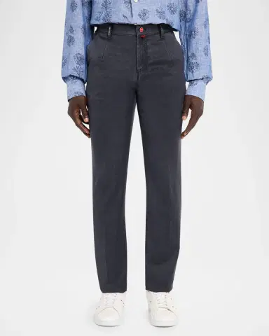 Kiton Men's Washed-Effect Wool Four-Pocket Pants | Thumbnail 4 Kiton Men's Washed-Effect Wool Four-Pocket Pants | Thumbnail 4