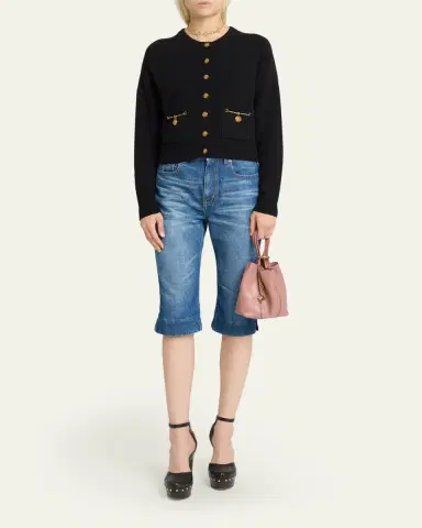 Chloé Horse-Button Wool-Cashmere Cardigan | Thumbnail 2 Chloé Horse-Button Wool-Cashmere Cardigan | Thumbnail 2