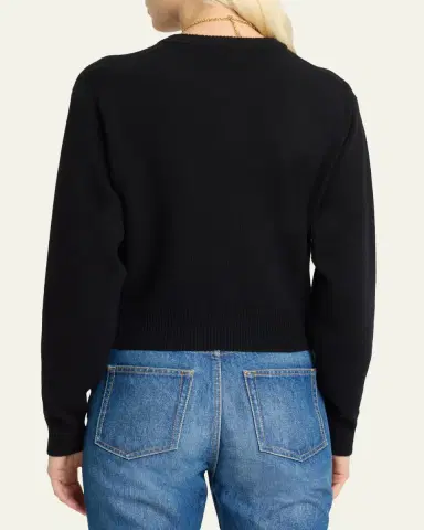 Chloé Horse-Button Wool-Cashmere Cardigan | Thumbnail 3 Chloé Horse-Button Wool-Cashmere Cardigan | Thumbnail 3