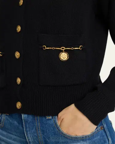 Chloé Horse-Button Wool-Cashmere Cardigan | Thumbnail 5 Chloé Horse-Button Wool-Cashmere Cardigan | Thumbnail 5