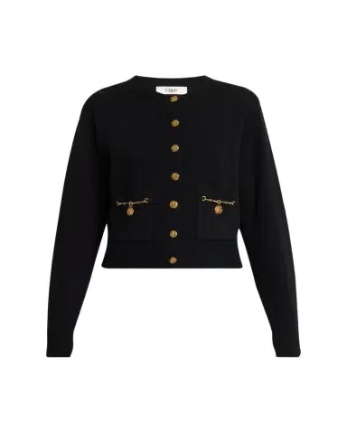 Chloé Horse-Button Wool-Cashmere Cardigan | Thumbnail 1 Chloé Horse-Button Wool-Cashmere Cardigan | Thumbnail 1