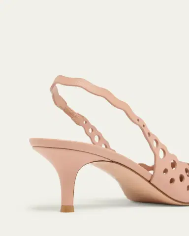 Gianvito Rossi 55mm Perforated Nappa Leather Slingback Pumps | Thumbnail 3 Gianvito Rossi 55mm Perforated Nappa Leather Slingback Pumps | Thumbnail 3