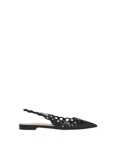 Gianvito Rossi Perforated Nappa Leather Slingback Flats | Thumbnail 1 Gianvito Rossi Perforated Nappa Leather Slingback Flats | Thumbnail 1