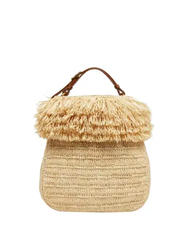 Saint Laurent Roady Fringed Raffia Shoulder Bag | Thumbnail 1 Saint Laurent Roady Fringed Raffia Shoulder Bag | Thumbnail 1