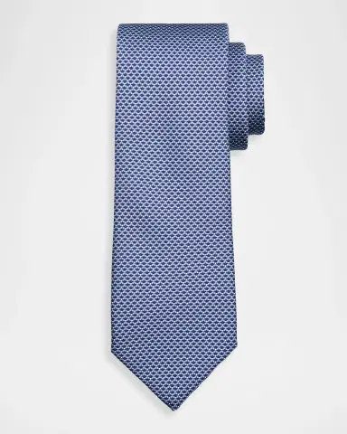 Brioni Men's Micro Print Silk Jacquard Tie | Thumbnail 3 Brioni Men's Micro Print Silk Jacquard Tie | Thumbnail 3