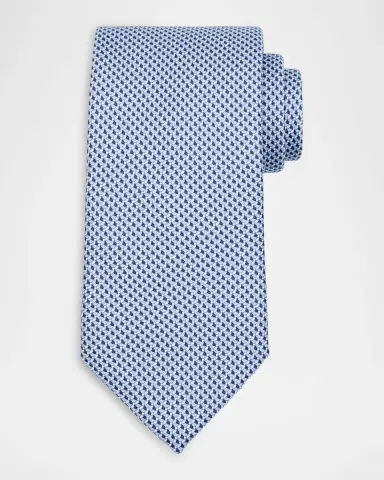 Brioni Men's Micro Print Silk Jacquard Tie | Thumbnail 4 Brioni Men's Micro Print Silk Jacquard Tie | Thumbnail 4