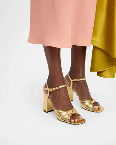 Valentino Garavani 90mm VLogo Anne Metallic Leather Block-Heel Sandals | Thumbnail 6 Valentino Garavani 90mm VLogo Anne Metallic Leather Block-Heel Sandals | Thumbnail 6
