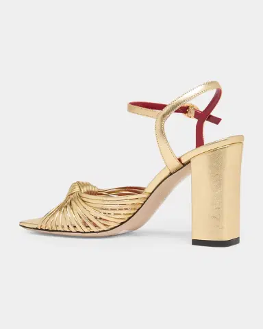 Valentino Garavani 90mm VLogo Anne Metallic Leather Block-Heel Sandals | Thumbnail 8 Valentino Garavani 90mm VLogo Anne Metallic Leather Block-Heel Sandals | Thumbnail 8