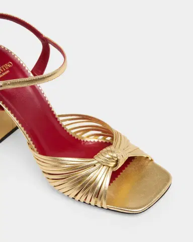 Valentino Garavani 90mm VLogo Anne Metallic Leather Block-Heel Sandals | Thumbnail 9 Valentino Garavani 90mm VLogo Anne Metallic Leather Block-Heel Sandals | Thumbnail 9