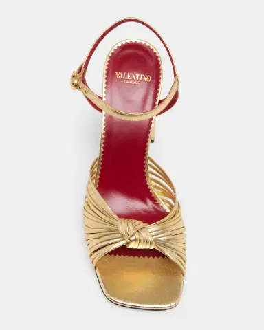 Valentino Garavani 90mm VLogo Anne Metallic Leather Block-Heel Sandals | Thumbnail 10 Valentino Garavani 90mm VLogo Anne Metallic Leather Block-Heel Sandals | Thumbnail 10