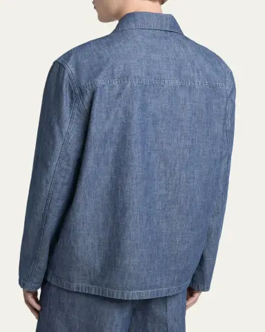 Jil Sander Men's Denim Chore Jacket | Thumbnail 3 Jil Sander Men's Denim Chore Jacket | Thumbnail 3