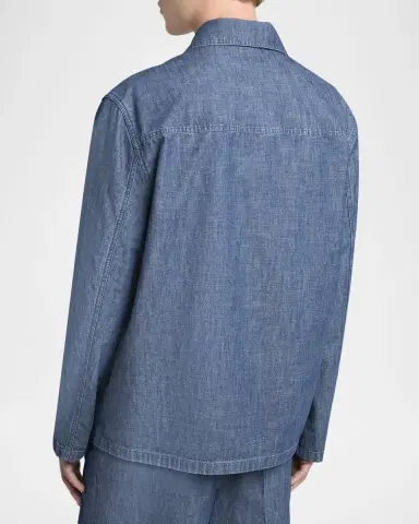 Jil Sander Men's Denim Chore Jacket | Thumbnail 7 Jil Sander Men's Denim Chore Jacket | Thumbnail 7