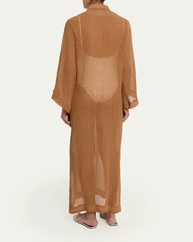 Lisa Marie Fernandez Gauze Tunic Caftan Coverup | Thumbnail 3 Lisa Marie Fernandez Gauze Tunic Caftan Coverup | Thumbnail 3