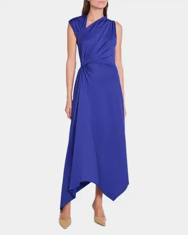 Victoria Beckham Sleeveless Twisted Asymmetric Midi Dress | Thumbnail 3 Victoria Beckham Sleeveless Twisted Asymmetric Midi Dress | Thumbnail 3