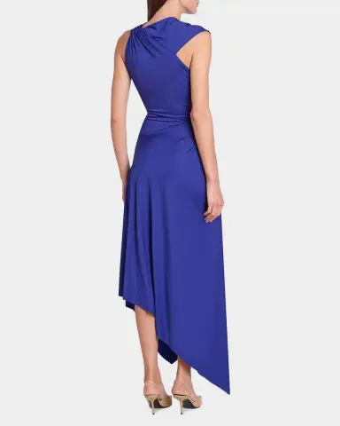 Victoria Beckham Sleeveless Twisted Asymmetric Midi Dress | Thumbnail 4 Victoria Beckham Sleeveless Twisted Asymmetric Midi Dress | Thumbnail 4