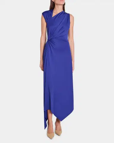 Victoria Beckham Sleeveless Twisted Asymmetric Midi Dress | Thumbnail 5 Victoria Beckham Sleeveless Twisted Asymmetric Midi Dress | Thumbnail 5