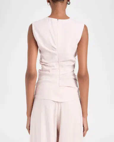 Proenza Schouler White Label Anoushka Ruched Slub Linen Top | Thumbnail 7 Proenza Schouler White Label Anoushka Ruched Slub Linen Top | Thumbnail 7