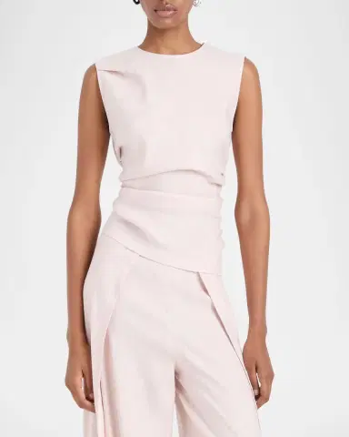 Proenza Schouler White Label Anoushka Ruched Slub Linen Top | Thumbnail 8 Proenza Schouler White Label Anoushka Ruched Slub Linen Top | Thumbnail 8