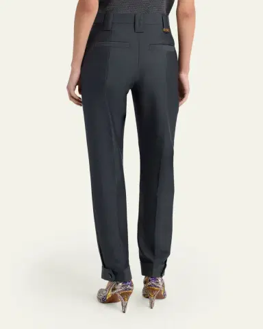 Versace Tapered Formal Wool Pants | Thumbnail 3 Versace Tapered Formal Wool Pants | Thumbnail 3