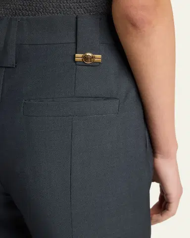Versace Tapered Formal Wool Pants | Thumbnail 5 Versace Tapered Formal Wool Pants | Thumbnail 5