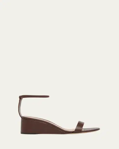 Gianvito Rossi 45mm Nappa Leather Wedge Sandals | Thumbnail 6 Gianvito Rossi 45mm Nappa Leather Wedge Sandals | Thumbnail 6