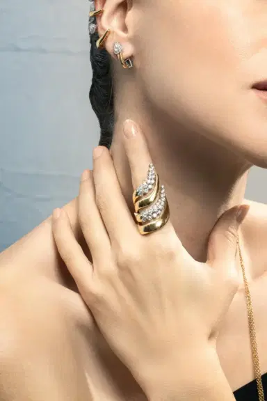 YEPREM Diamond Round Stackable Strada Ring | Thumbnail 2 YEPREM Diamond Round Stackable Strada Ring | Thumbnail 2