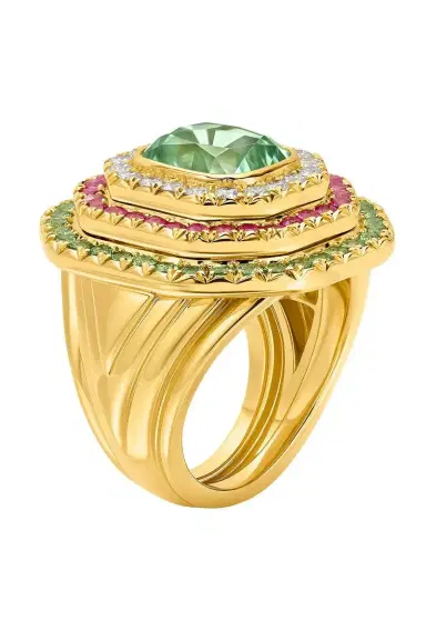 EDINA KISS Mint Tourmaline Sapphire Cushion Gemstone Ring | Thumbnail 6 EDINA KISS Mint Tourmaline Sapphire Cushion Gemstone Ring | Thumbnail 6