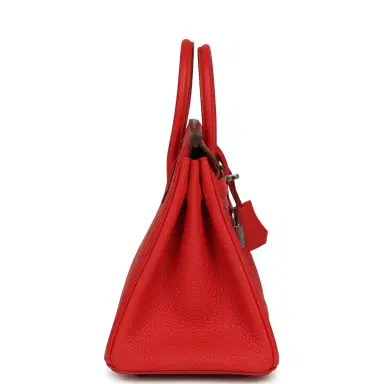 HERMÈS Hermes Birkin 25 Rouge Radieux Togo Palladium Hardware | Thumbnail 3 HERMÈS Hermes Birkin 25 Rouge Radieux Togo Palladium Hardware | Thumbnail 3