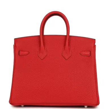 HERMÈS Hermes Birkin 25 Rouge Radieux Togo Palladium Hardware | Thumbnail 4 HERMÈS Hermes Birkin 25 Rouge Radieux Togo Palladium Hardware | Thumbnail 4
