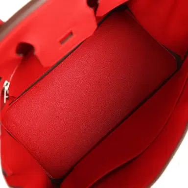 HERMÈS Hermes Birkin 25 Rouge Radieux Togo Palladium Hardware | Thumbnail 8 HERMÈS Hermes Birkin 25 Rouge Radieux Togo Palladium Hardware | Thumbnail 8