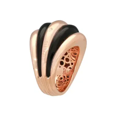 Damiani Damiani 18K Rose Gold Onyx & Diamond Band Ring 20076819 - by The Solist | Thumbnail 1 Damiani Damiani 18K Rose Gold Onyx & Diamond Band Ring 20076819 - by The Solist | Thumbnail 1