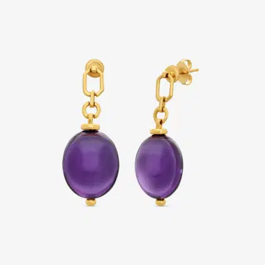 GOSHWARA Goshwara Freedom 18K Yellow Gold Amethyst Tumble Earrings by The Solist | Thumbnail 2 GOSHWARA Goshwara Freedom 18K Yellow Gold Amethyst Tumble Earrings by The Solist | Thumbnail 2