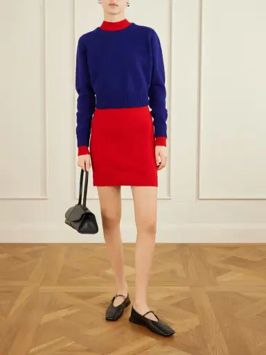 Jil Sander Two-tone Layered Wool-blend Mini Dress | Thumbnail 2 Jil Sander Two-tone Layered Wool-blend Mini Dress | Thumbnail 2