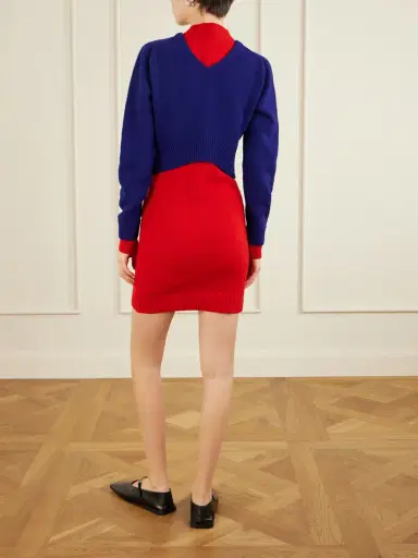 Jil Sander Two-tone Layered Wool-blend Mini Dress | Thumbnail 3 Jil Sander Two-tone Layered Wool-blend Mini Dress | Thumbnail 3