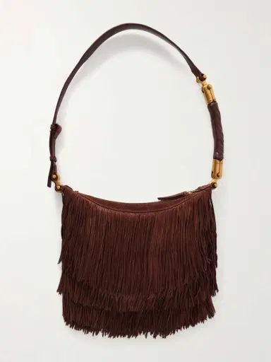 Balmain Ebene Fringed Suede Shoulder Bag | Thumbnail 4 Balmain Ebene Fringed Suede Shoulder Bag | Thumbnail 4