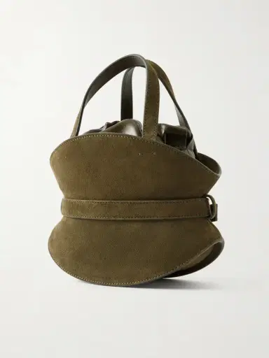 Balmain Shuffle Mini Suede Shoulder Bag | Thumbnail 4 Balmain Shuffle Mini Suede Shoulder Bag | Thumbnail 4