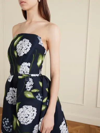 Oscar de la Renta Floral-print Twill Gown | Thumbnail 5 Oscar de la Renta Floral-print Twill Gown | Thumbnail 5