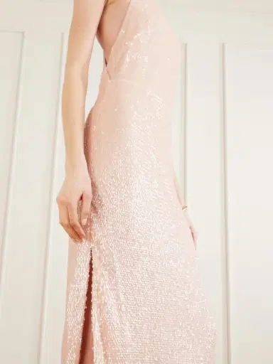 Staud Bree Sequined Tulle Halterneck Midi Dress | Thumbnail 4 Staud Bree Sequined Tulle Halterneck Midi Dress | Thumbnail 4