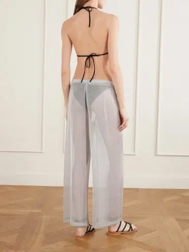 Staud Ali Metallic Knitted Wide-leg Pants | Thumbnail 3 Staud Ali Metallic Knitted Wide-leg Pants | Thumbnail 3