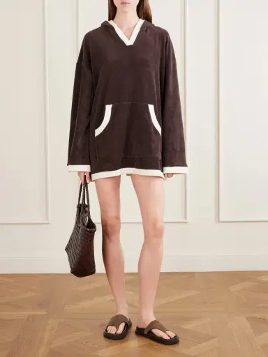 Staud Anona Hooded Cotton-blend Terry Coverup | Thumbnail 2 Staud Anona Hooded Cotton-blend Terry Coverup | Thumbnail 2