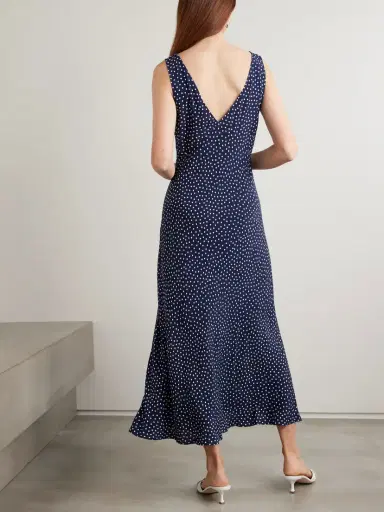 Rixo Sandrine Polka-dot Crepe Midi Dress | Thumbnail 3 Rixo Sandrine Polka-dot Crepe Midi Dress | Thumbnail 3