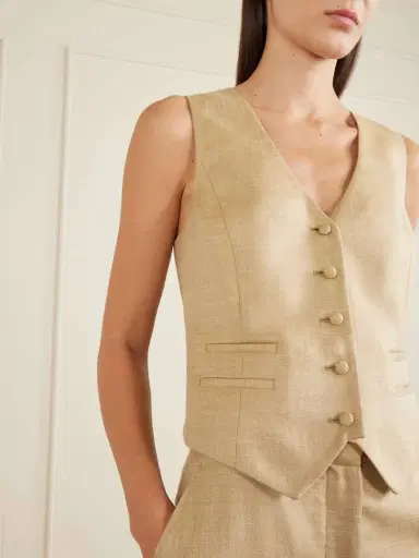 Gabriela Hearst Coleridge Wool, Silk And Linen-blend Twill Vest | Thumbnail 4 Gabriela Hearst Coleridge Wool, Silk And Linen-blend Twill Vest | Thumbnail 4