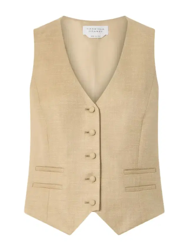 Coleridge Wool, Silk And Linen-blend Twill Vest Coleridge Wool, Silk And Linen-blend Twill Vest