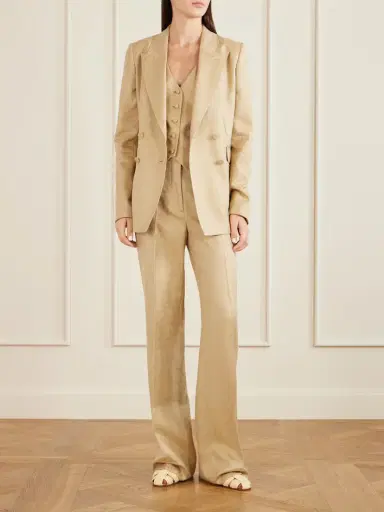 Gabriela Hearst Vesta Wool, Silk And Linen-blend Flared Pants | Thumbnail 2 Gabriela Hearst Vesta Wool, Silk And Linen-blend Flared Pants | Thumbnail 2