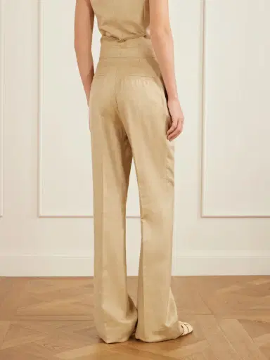 Gabriela Hearst Vesta Wool, Silk And Linen-blend Flared Pants | Thumbnail 3 Gabriela Hearst Vesta Wool, Silk And Linen-blend Flared Pants | Thumbnail 3