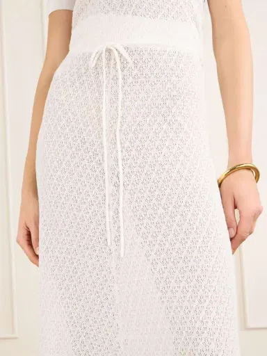 Faithfull Lenna Pointelle-knit Cotton-blend Maxi Skirt | Thumbnail 5 Faithfull Lenna Pointelle-knit Cotton-blend Maxi Skirt | Thumbnail 5