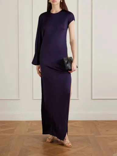 Galvan Roman Asymmetric Jersey Gown | Thumbnail 2 Galvan Roman Asymmetric Jersey Gown | Thumbnail 2